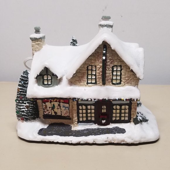 Hawthorn Village Thomas Kinkade Christmas Light Up Santa's Workshop - Picture 1 of 10